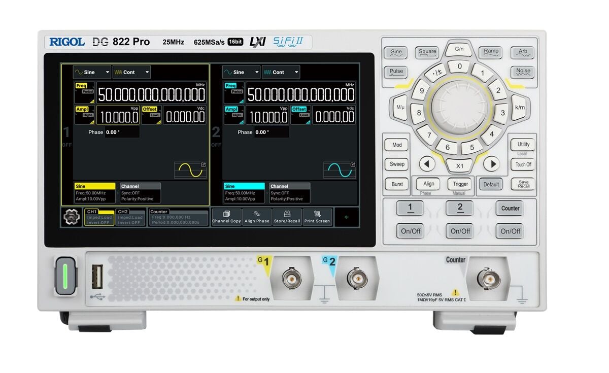Rigol DG822 Pro 2 Kanallı 25 MHz Arbitrary Waveform Jeneratör