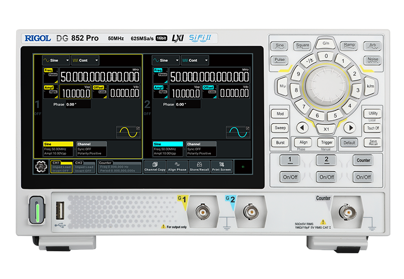 Rigol DG852 Pro 2 Kanallı 50 MHz Arbitrary Waveform Jeneratör