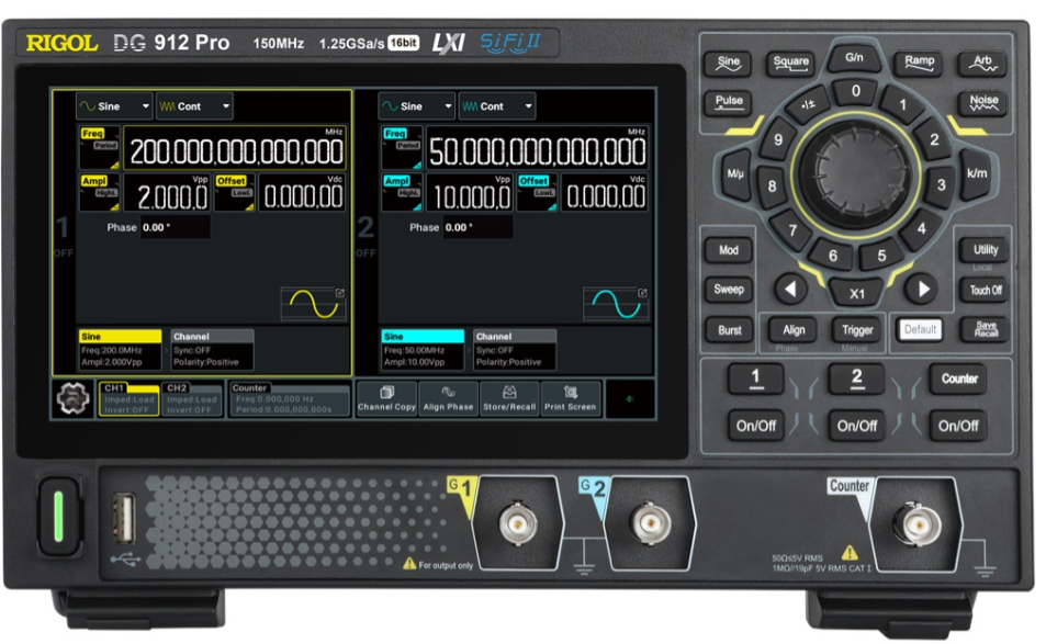 Rigol DG912 Pro 2 Kanal 150 MHz Arbitrary Waveform Jeneratör