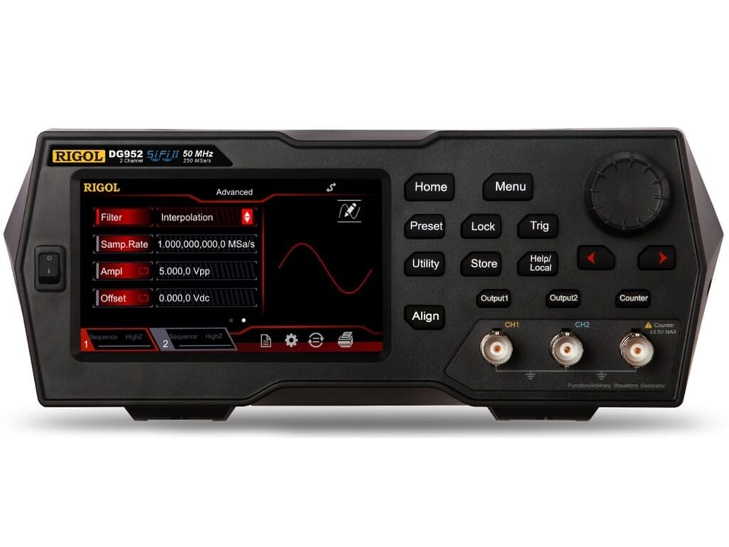 Rigol DG952 50MHz 16Bit 2 Kanallı Fonksiyon Keyfi Sinyal Jeneratörü