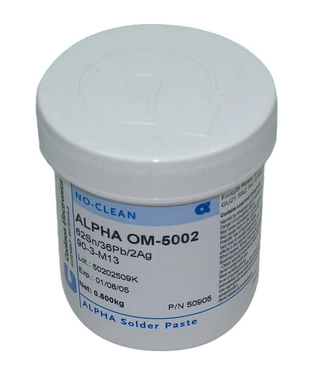 Alpha OM5002 62/36/2 Kurşunlu Gümüşlü Krem Lehim