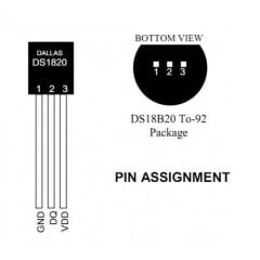 DS18B20 Sıcalık Isı Sensörü