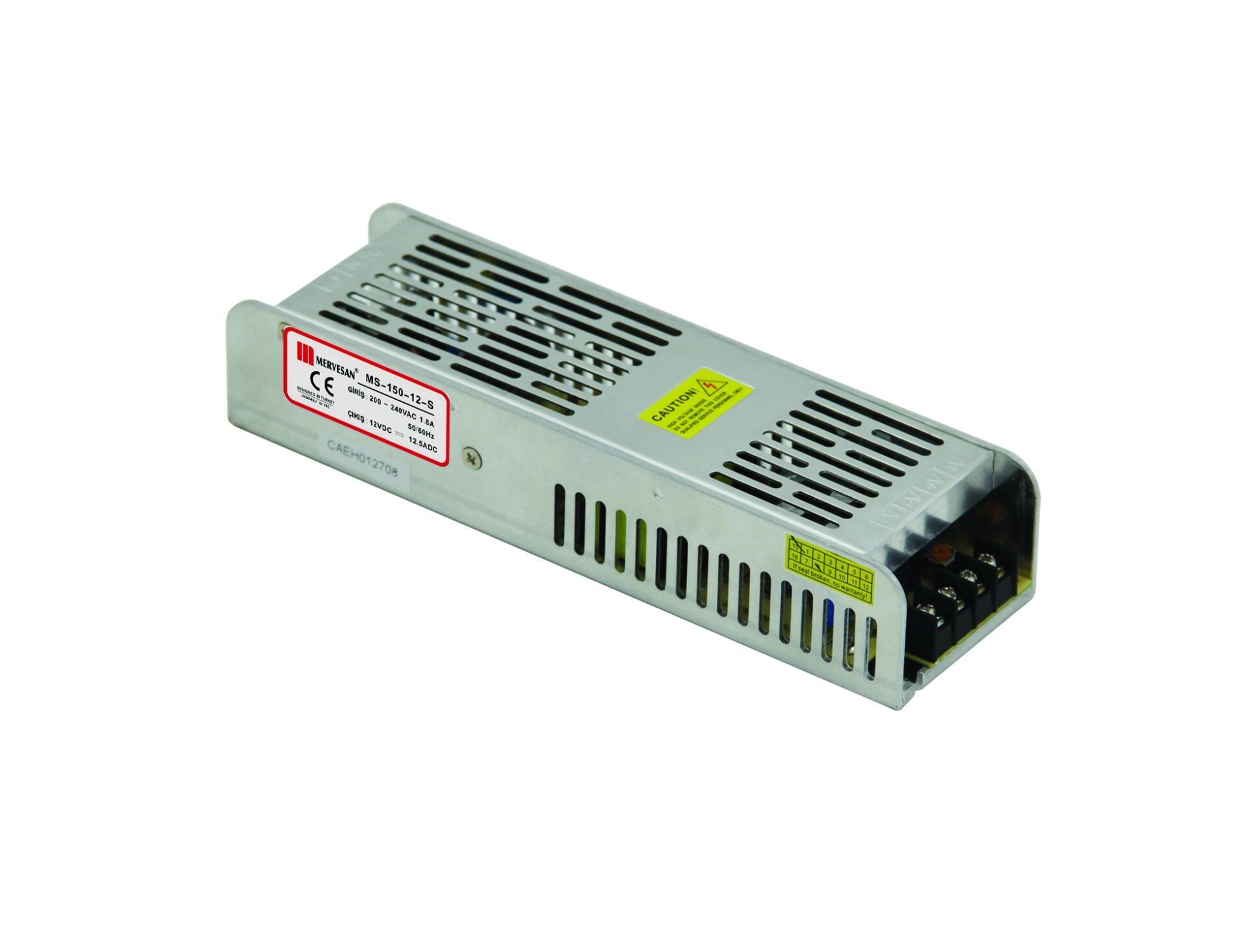 Mervesan 150W 12V DC 12.5A Metal Kasa Slim Güç Kaynağı