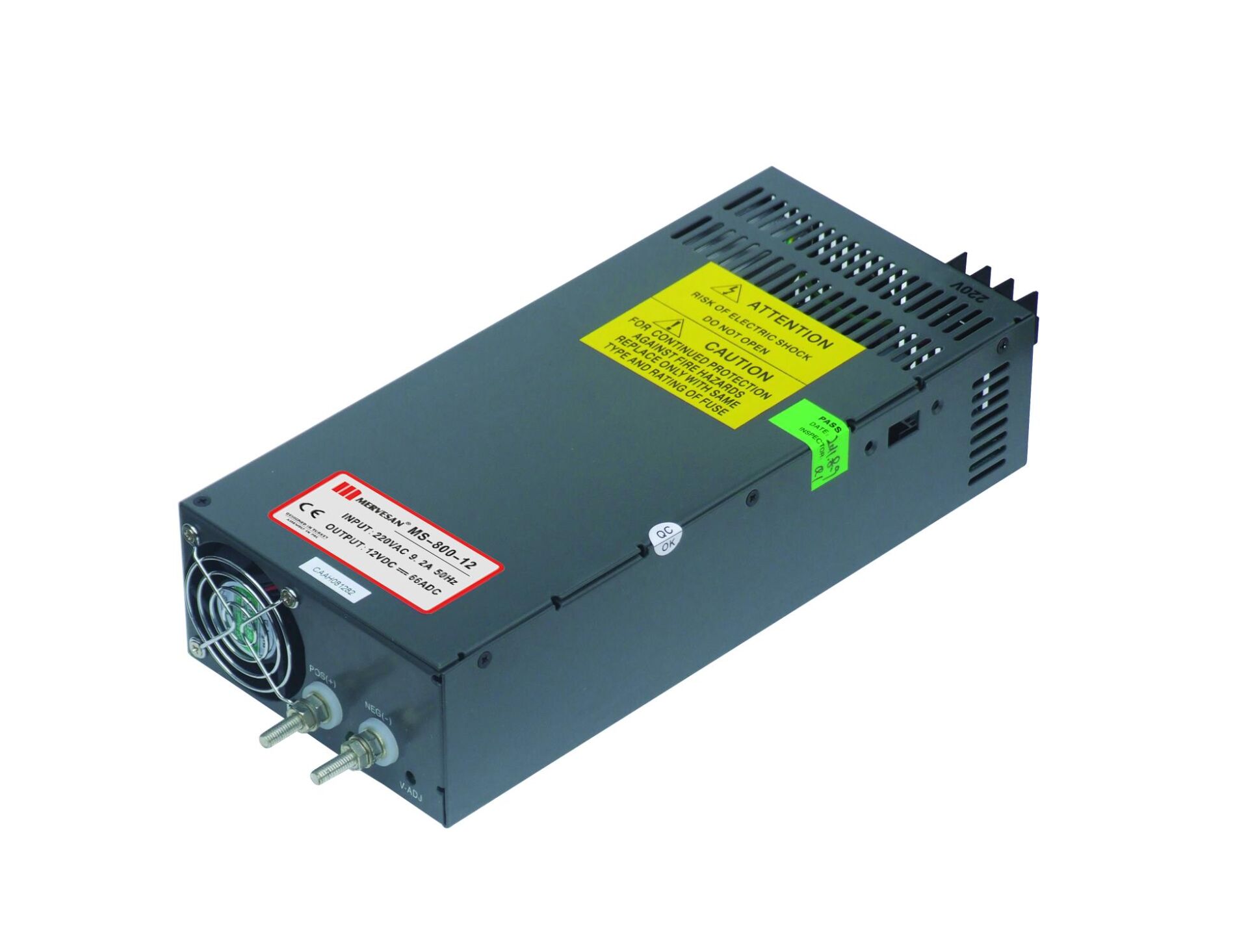 Mervesan 800W 12V DC 66A Metal Kasa Adaptör