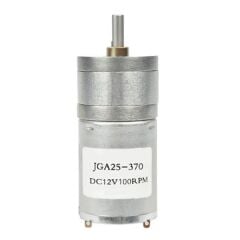 12V 100Rpm JGA25-370 Redüktörlü DC Motor