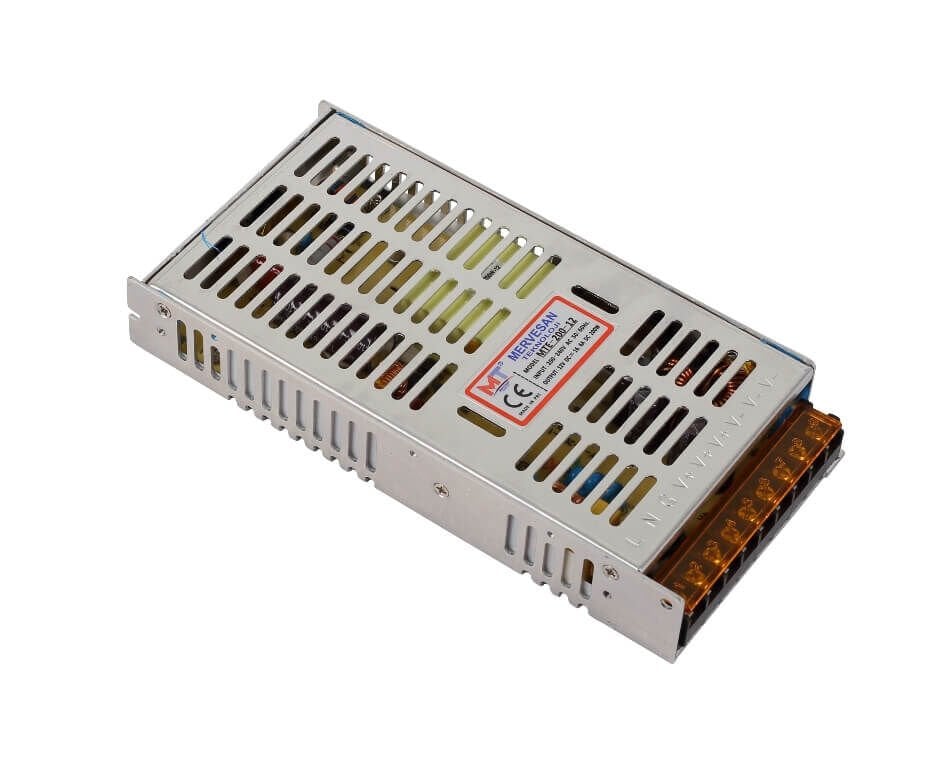 Mervesan 200W 12V 16.5A Metal Kasa Adaptör