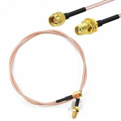 100cm RG316 SMA Erkek Dişi RF Kablo