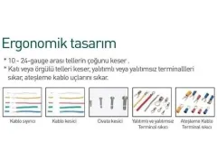 Proskit CP-412G Kablo Soyucu ve Sıkma Pensesi