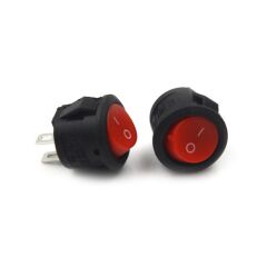 16mm Yuvarlak 2 Pin Anahtar Kırmızı