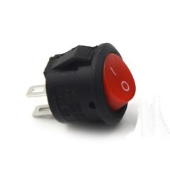 16mm Yuvarlak 2 Pin Anahtar Kırmızı