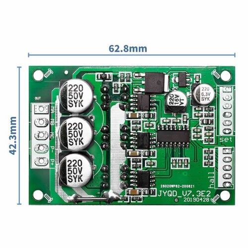 15A 36V DC 500W Fırçasız Motor Sürücü