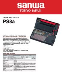 Sanwa PS8A Cep Tipi Multimetre Pocket Solar