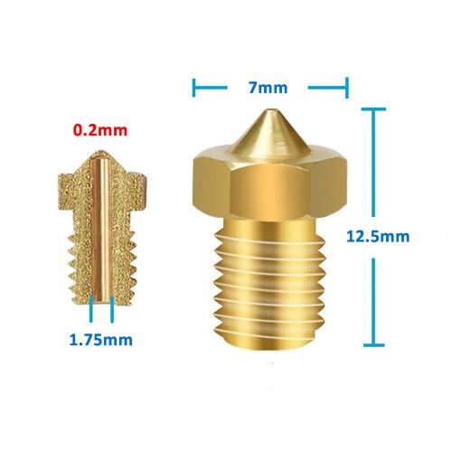 0.2mm x 1.75mm M6 Nozzle