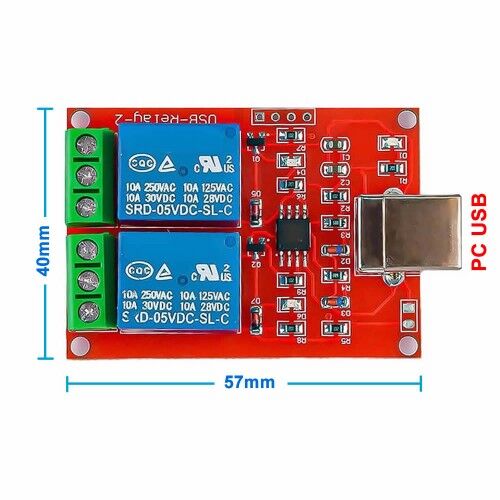 Usb Röle 5V 2 Kanal