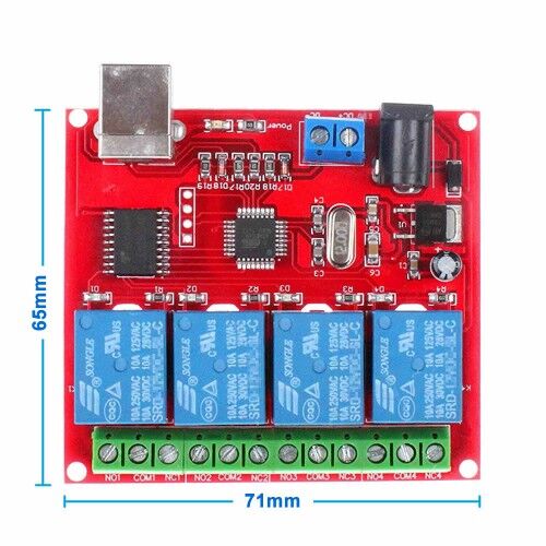 Usb Röle 5V 4 Kanal
