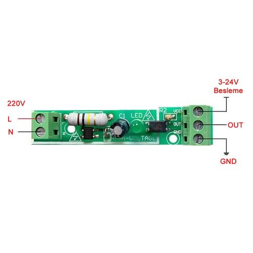 Optokuplör İzolasyonlu 220V Algılayıcı Modül