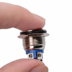 16mm Metal Push Buton Yuvarlak Kafa BT1602