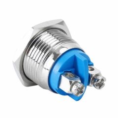 16mm Metal Push Buton Düz Kafa BT1601
