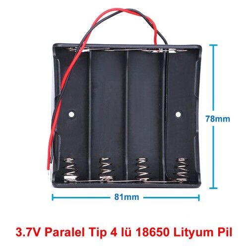 18650 2 Tel 4lü Pil Kutusu Paralel