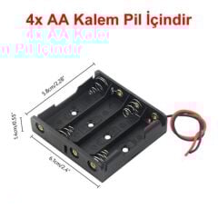 4'lü AA Kalem Pil Yuvası