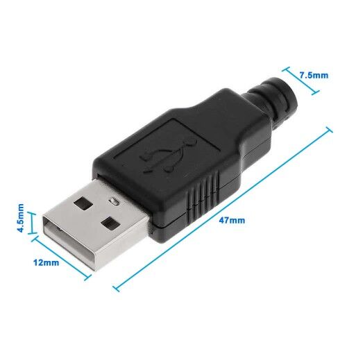 Kutulu Usb Type A Erkek Soket
