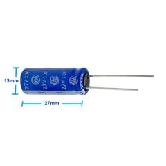 2.7V 10F Süper Kapasitör 10x25mm
