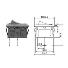 2 Pin Siyah Anahtar Kcd1