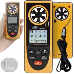 Benetech GM8910 Çok Fonksiyonlu Dijital Hava Hızı Ölçer