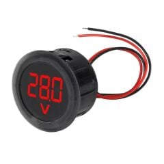 4-100V Dc Voltmetre Kırmızı Yuvarlak