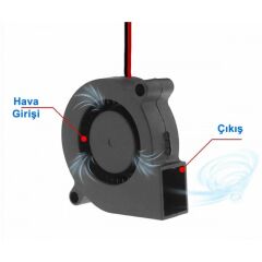 5015 12V DC Salyangoz Fan