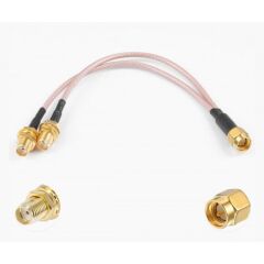 Y Tip RG316 15cm Sma Erkek 2x Sma Dişi
