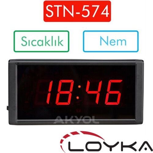 Loyka STN-574 Işıklı Termometre Saat Nem