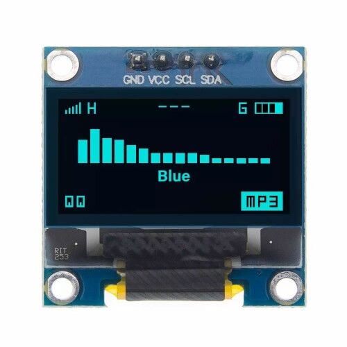 128x64 OLED LCD 0.96'' Mavi