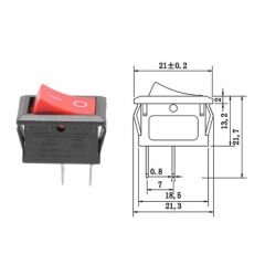 2 Pin Anahtar Kırmızı Kcd1