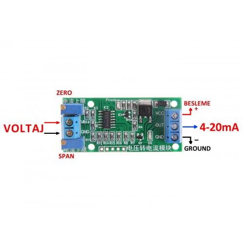 Voltaj to Akım Sinyal Çevirici Modül