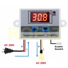 XH-W3001 AC 220V Dijital Termostat