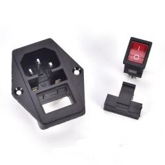 220V Power Soketi Erkek Anahtarlı