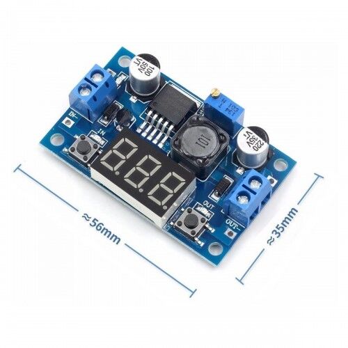 Voltmetreli LM2596 Ayarlı Power Modül