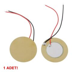 27mm Piezo Disk 5cm Kablolu