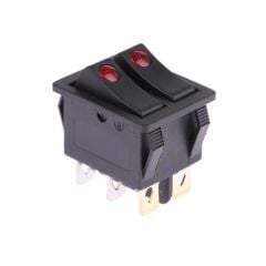 KCD3-2 6 Pin 16A 250V Ledli Çift Buton