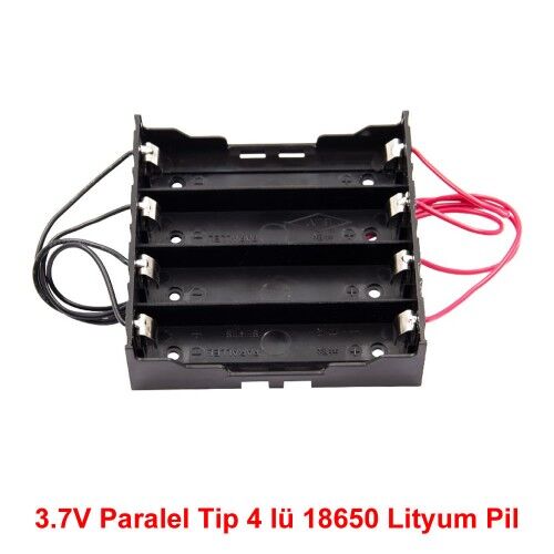 18650 Pil Yuvası 4'lü Paralel