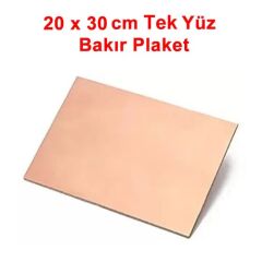 20x30cm Tek Yüz Bakır Pcb