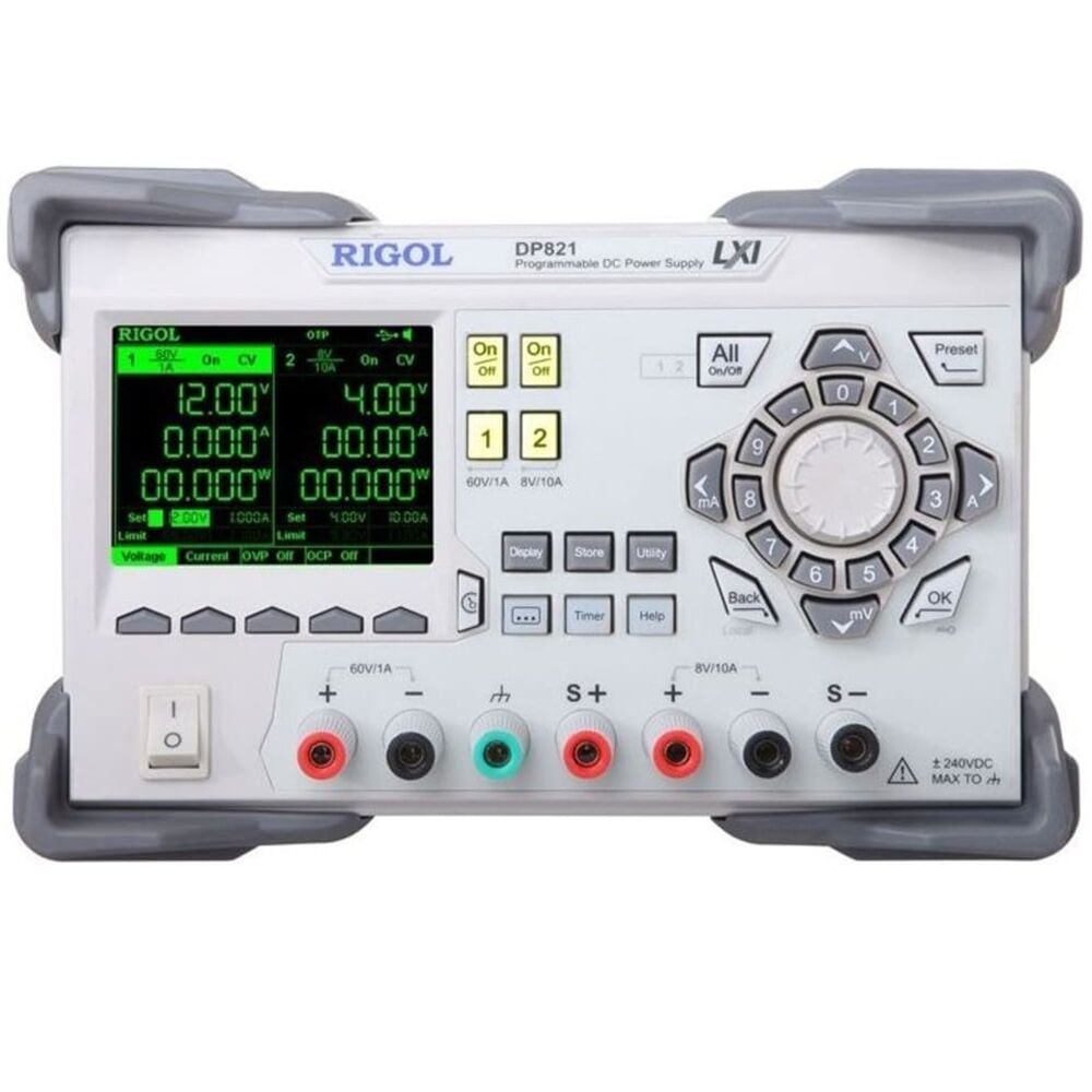 Rigol DP821 Çift Çıkışlı 60V 10A Programlanabilir DC Güç Kaynağı